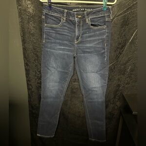 American Eagle Outfitters Women's Skinny Jeans - Dark Blue